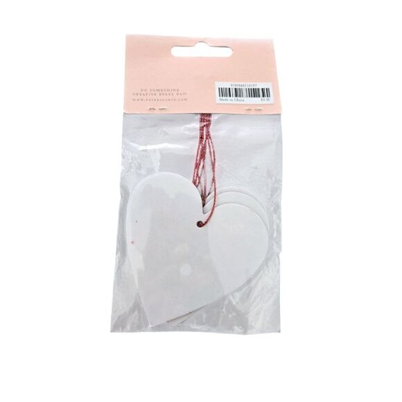 Valentine's Day Glitter Red Heart Gift Tag 3” X 3” New Paper Source Set Of 4 - Picture 2 of 2